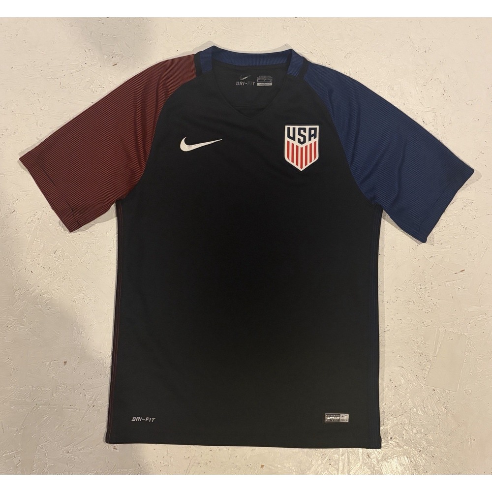 Nike USA Soccer Jersey Mens S Black Blue Red Dri-FIT USMNT 724641-010 2016